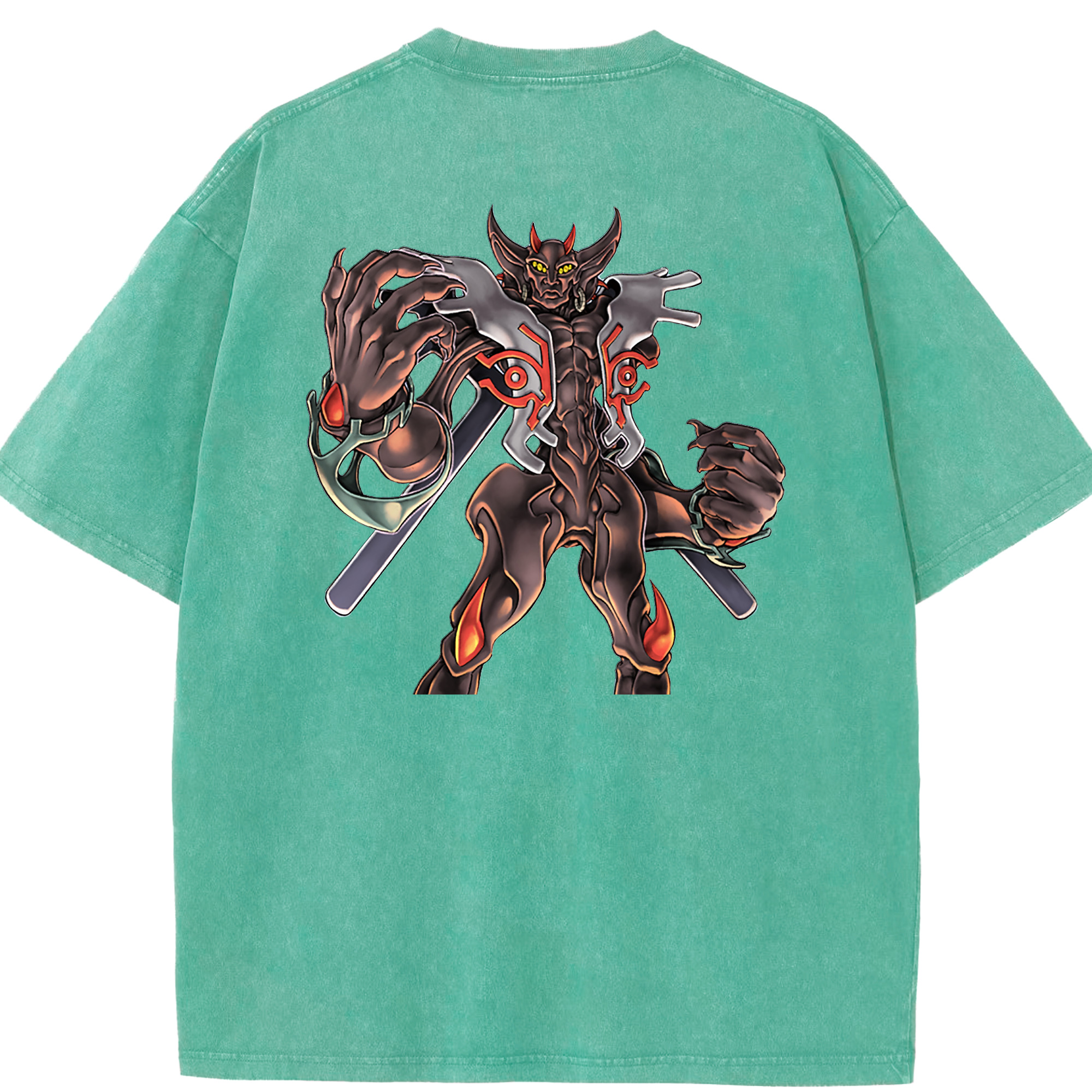 （画像用） 遊☆戯☆王 Yu-Gi-Oh! 綿100% ヴィンテージ風 半袖Tシャツ（背面プリント）